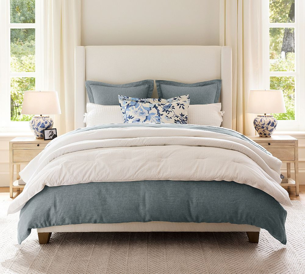 Harper Non-Tufted Upholstered Bed | Pottery Barn (US)