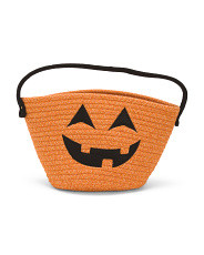Kids Jolly Jack O Lantern Pumpkin Rope Treat Bin | Decor | Marshalls | Marshalls