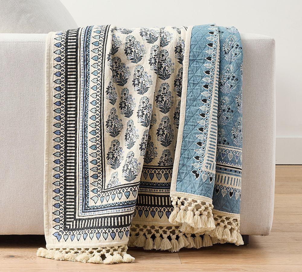Jacquard Cotton Throw | Pottery Barn (US)