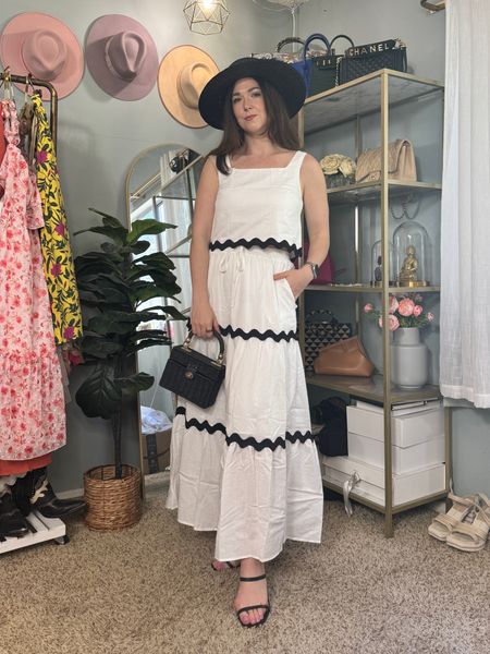 How cute is this matching set?! The ric rac  trim gives such a fun retro look! This top and matching maxi skirt are so cute for summer and can definitely also be worn separately with other pieces! 

Vacation outfit, summer outfit, spring outfit, wedding guest dress, white dress, Nashville outfit, travel outfit, country concert outfit 

#LTKstyletip #LTKfindsunder50 #LTKfindsunder100