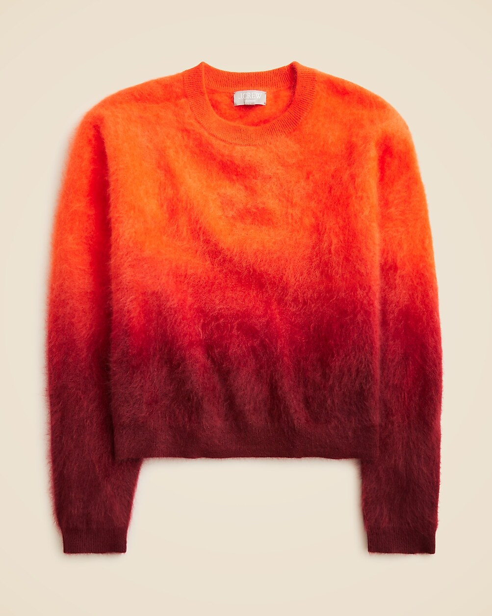 Dip-dyed brushed cashmere crewneck sweater | J. Crew US