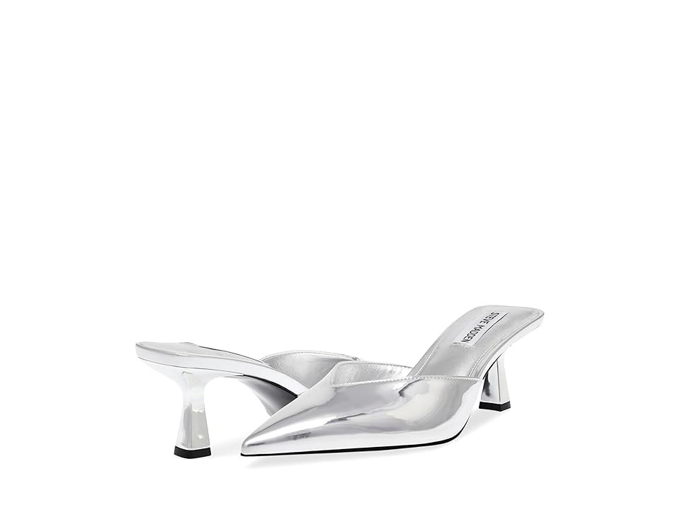 Steve Madden Mod High Women's Heels Silver Foil : 8.5 M, Leather | Zappos