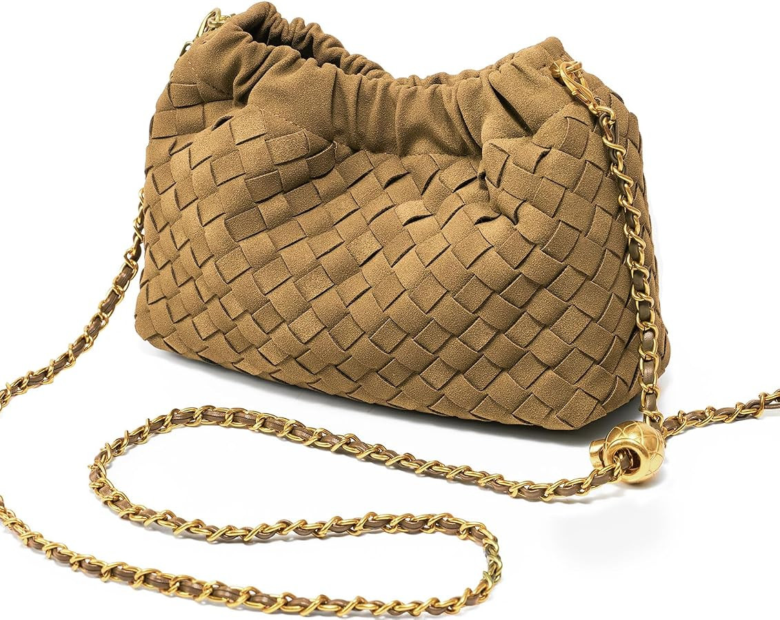 MELOLILA Mini Woven Purse Dumpling Bag Woven Crossbody Bag Evening Purse for Women | Amazon (US)