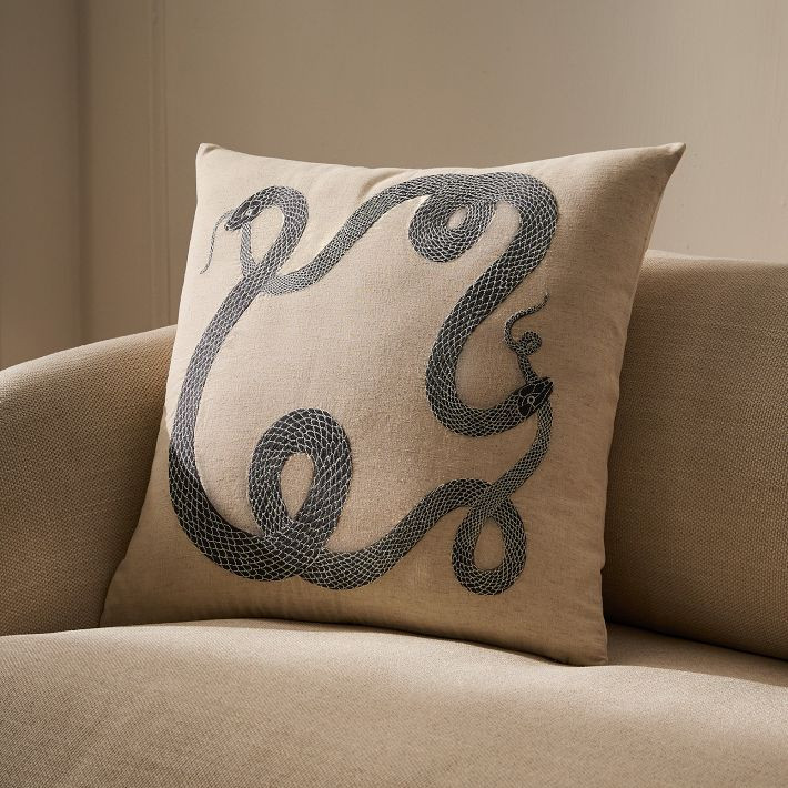 Evie Englezos Snake Pillow Cover | West Elm (US)
