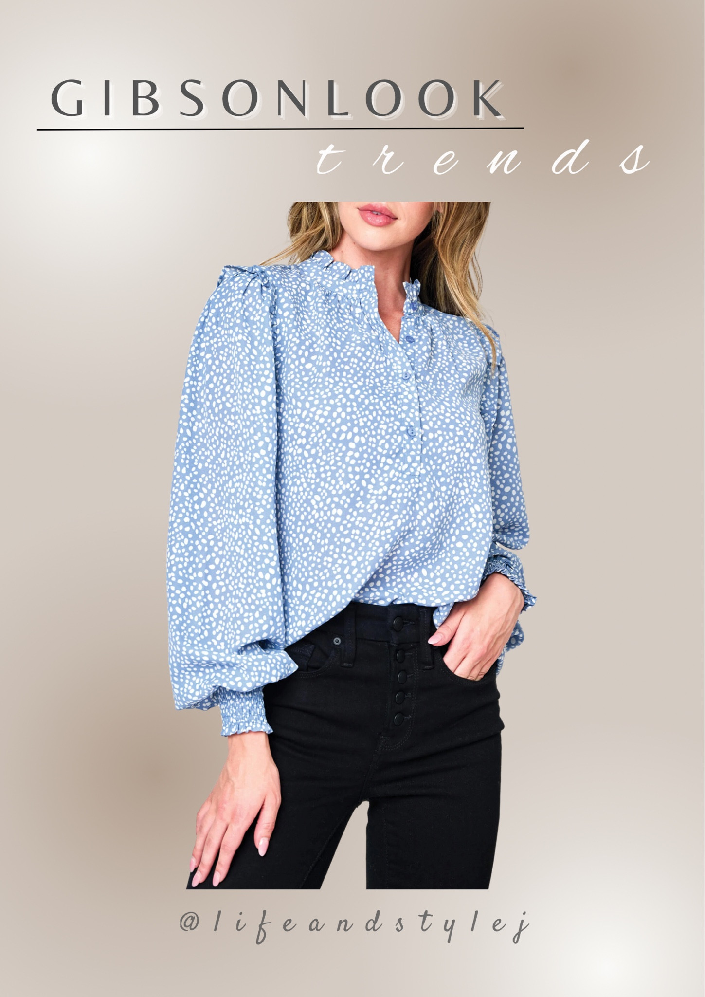 The Gibsonlook Dianthus Henley Puff Sleeve Chiffon Blouse is perfect for an elegant yet relaxed look. Style it with high-waisted trousers or a pencil skirt for a polished office outfit, or pair it with jeans for a casual but chic ensemble. Finish the look with dainty jewelry and heels or flats. 

#LTKSeasonal #LTKOver40 #LTKFindsUnder100