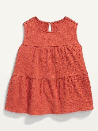 Textured-Knit Tiered Sleeveless Top for Toddler Girls | Old Navy (US)