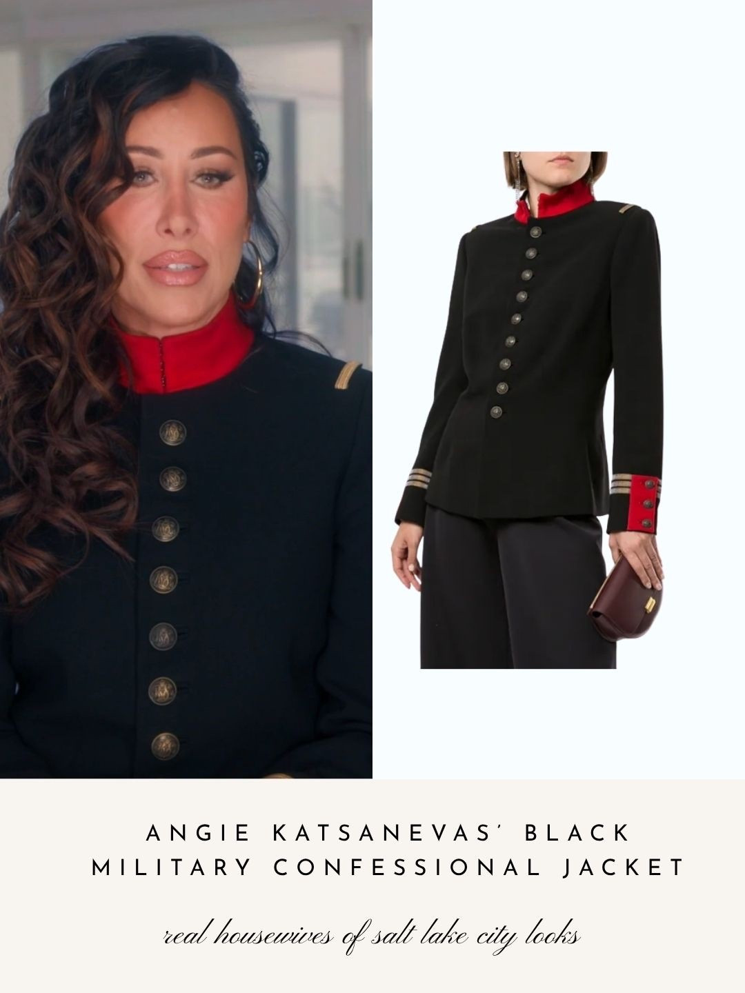 Angie Katsanevas’ Black Military Jacket
