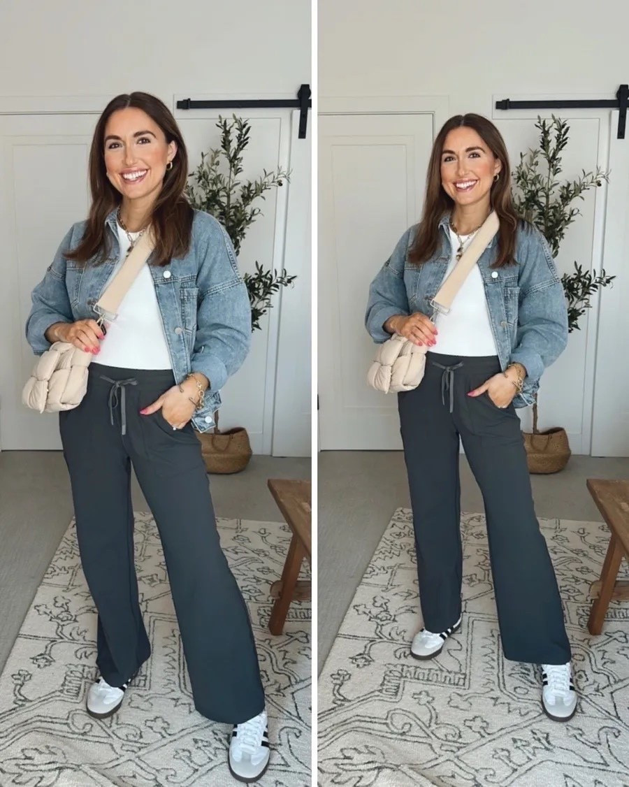 Best selling basics you need for fall!! All from Amazon -Wide leg pants that feel like butter- great for travel or casual wear -White tank top with built-in bra- no more annoying bra straps!! -Denim jacket- one of my faves great quality -Neutral puffer bag- this one fits so much!! I’ve had for couple years -Neutral sneakers- adidas samba

#LTKTravel #LTKmomlife