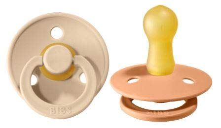 BIBS Baby Pacifier | BPA-Free Natural Rubber | Made in Denmark | Vanilla/Peach 2-Pack (18-36 Mont... | Amazon (US)