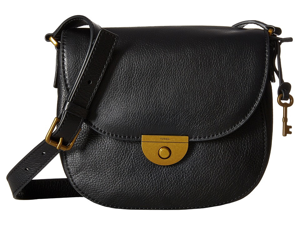 Fossil - Emi Saddle Bag (Black) Bags | 6pm