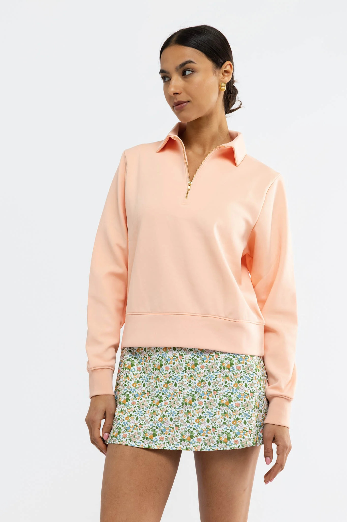 Chase Quarter Zip - Melon | Smith and Quinn