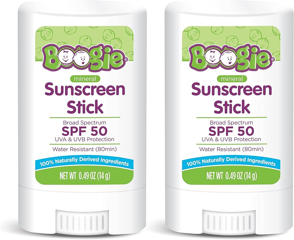 Baby Sunscreen Stick by Boogie Block, Mineral Sunscreen SPF 50, Travel Size Sunblock for Kids, Zi... | Amazon (US)
