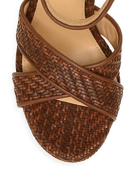 Lalana Woven Leather Strappy Platform Sandals | Saks Fifth Avenue