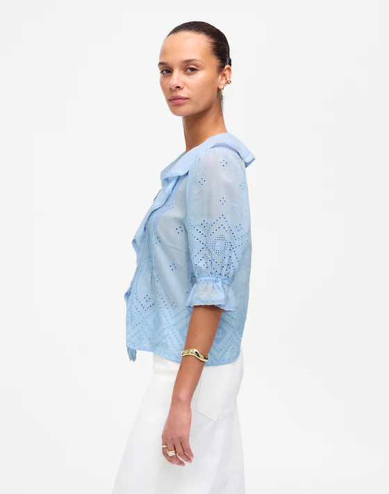 Ruffled Puff-Sleeve Top | Madewell