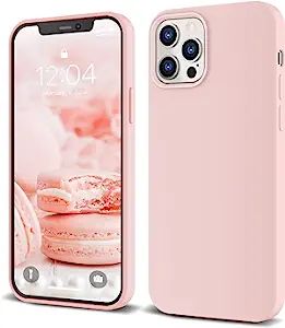 IceSword iPhone 12 Pro Max Case 6.7” (2020) Pink Sand, Thin Liquid Silicone Case, Soft Silk Mic... | Amazon (US)