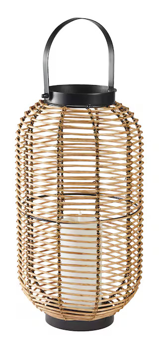 CANVAS Serra Large Wicker Lantern LED Flameless Candle, Plastic | Canadian Tire