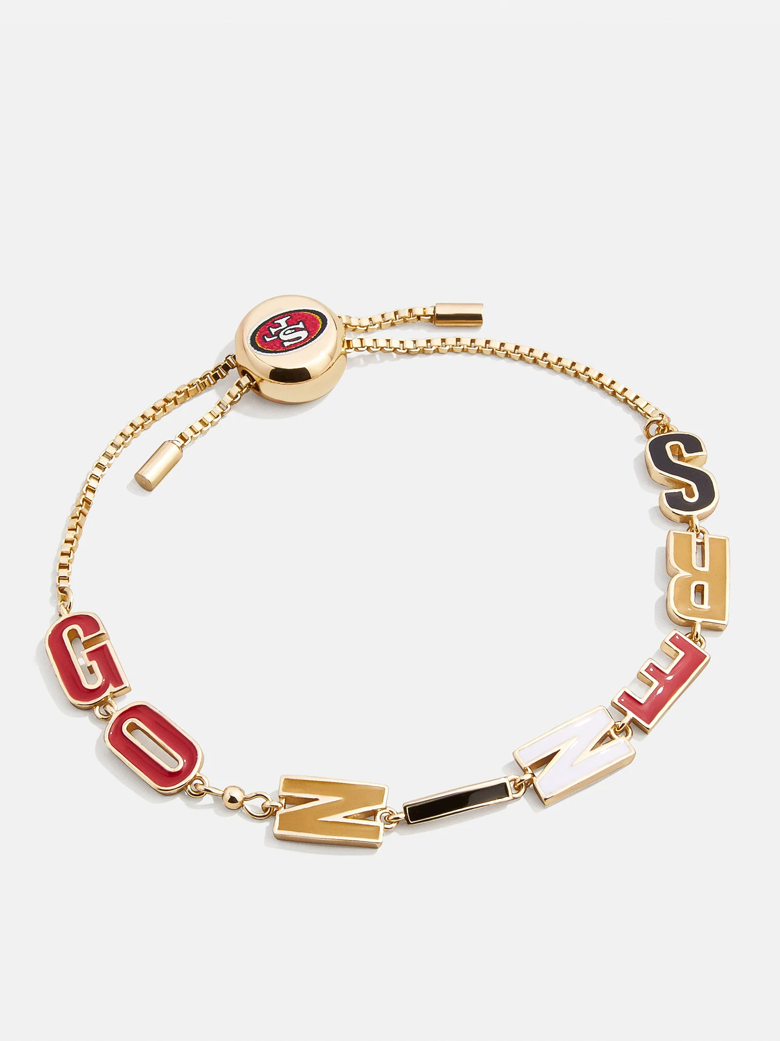 San Francisco 49ers NFL Gold Slogan Bracelet | BaubleBar (US)
