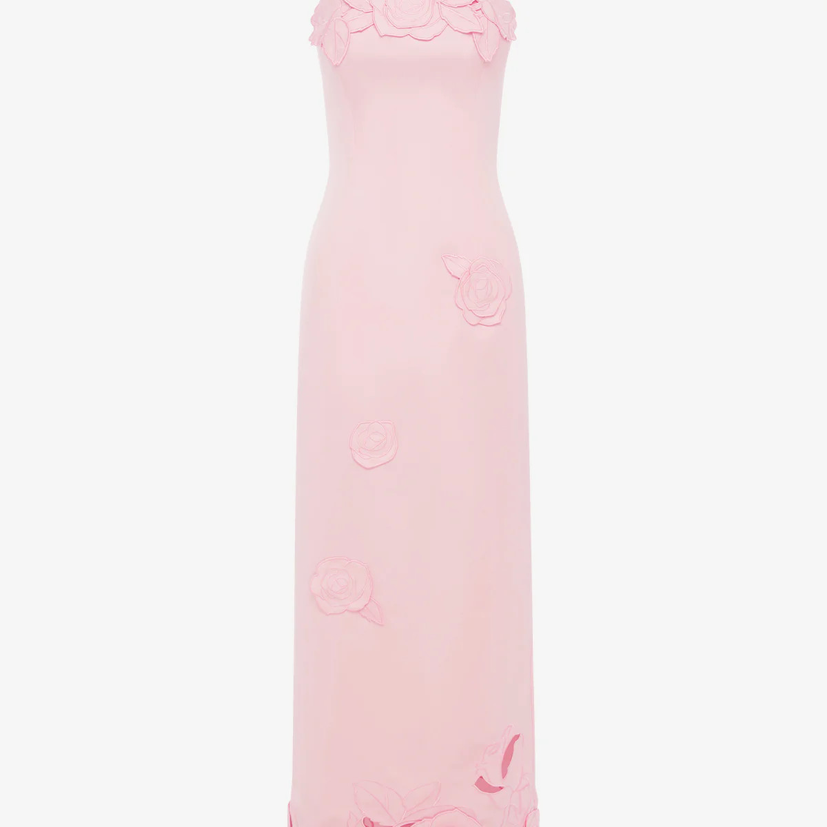 Rayna Appliqué Bustier Maxi Dress - Blush Pink | LEO LIN US