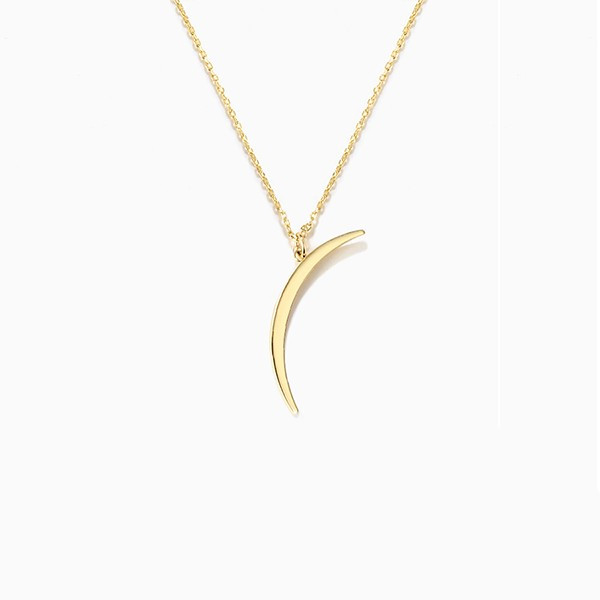 INGRID 14k Gold Plated Crescent Moon Necklace | J. Bubs
