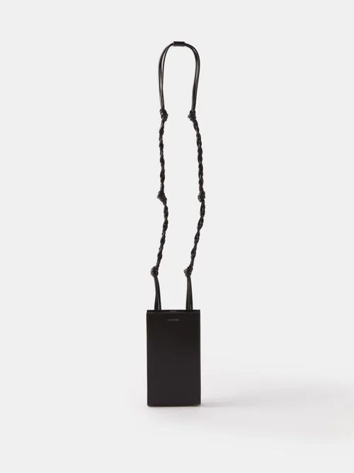 Jil Sander - Tangle Leather Phone Case Cross-body Bag - Mens - Black | Matches (UK)