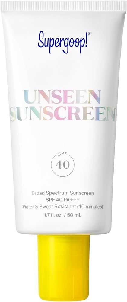 Supergoop! Unseen Sunscreen - SPF 40-1.7 fl oz - Invisible, Broad Spectrum Face Sunscreen - Weightless, Scentless, and Oil Free - For All Skin Types and Skin Tones | Amazon (US)