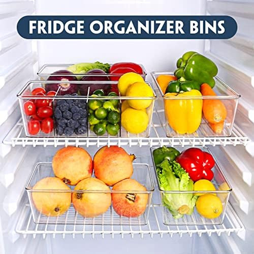 Pantry Organization and Storage Bins, Fridge Organizer Bins - Kitchen Organization and Storage wi... | Amazon (US)