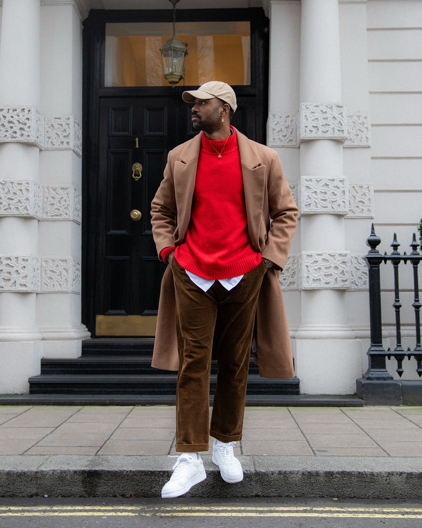 Red Jumper Outfit | winter look  
Corduroy Pants 
Camel Coat 
Ralph Lauren Polo Cap 
White Trainers 
#menredjumper #redjumperstyle #tallmen #smartcasual #menlongcoat #camelfits 

#LTKeurope #LTKstyletip #LTKmens