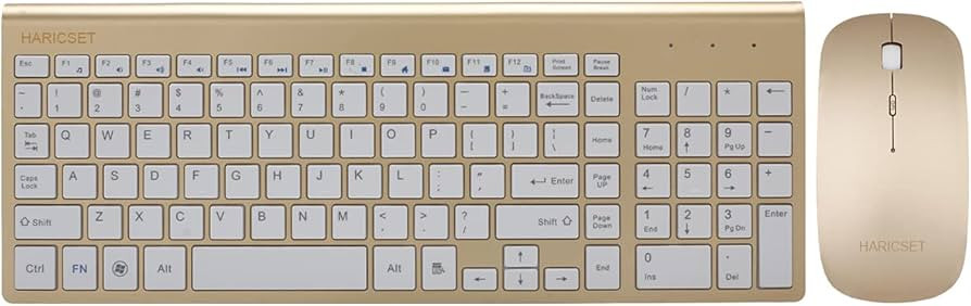 Wireless Keyboard and Mouse Combo, Haricset Full-Sized Ultra-Compact 2.4G Stable Connection Keybo... | Amazon (US)