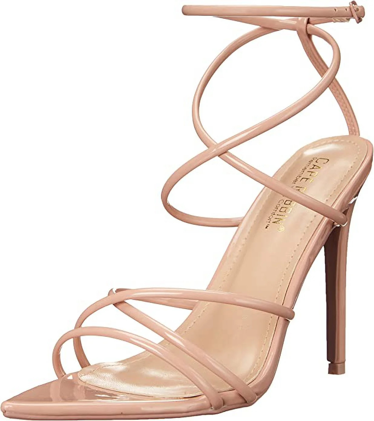 Cape Robbin Womens Ada Strappy Open Toe Stiletto Heel Sandal NUDE-10 | Walmart (US)