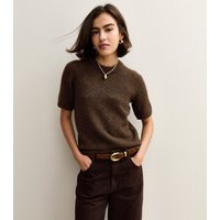 Women's Dark Brown Short Sleeve Knit Top New Look | New Look (UK)