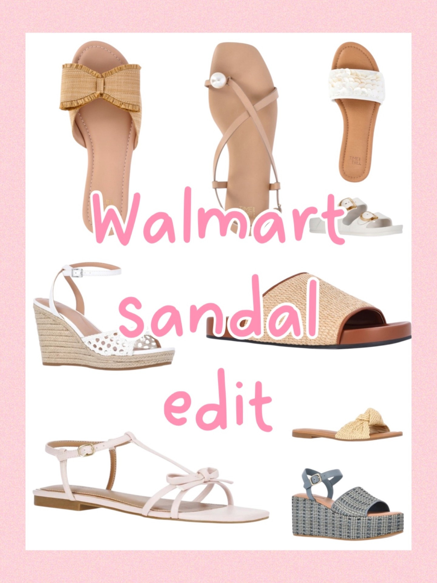 Walmart Spring Sandal Edit 👡💗 Affordable Raffia, Wedges & Flats


Sharing a roundup of cute and affordable Walmart sandals that are perfect for spring and summer outfits! 👡 From raffia slides and bow sandals to espadrille wedges and pearl toe ring styles, these neutral sandals are easy to style with dresses, shorts, and casual everyday looks. Such great budget-friendly finds and several styles are under $30!

Perfect for vacation outfits, spring dresses, beach trips, and everyday warm-weather looks.

affordable spring sandals, walmart sandals, raffia sandals, espadrille wedges, pearl toe ring sandals, neutral summer sandals, budget friendly summer shoes, casual spring footwear, woven sandals, spring shoe edit

#LTKSwim #LTKOver40 #LTKSeasonal