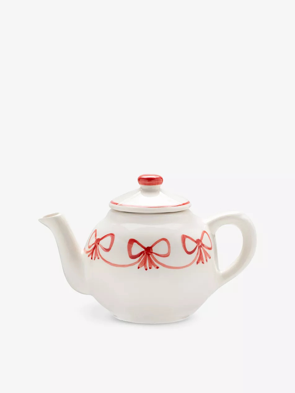 Sugar Plum Bow earthenware teapot 15cm | Selfridges
