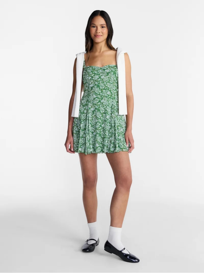 No Boundaries Fit and Flare Mesh Dress, Women\u2019s XXS-XXL | Walmart (US)