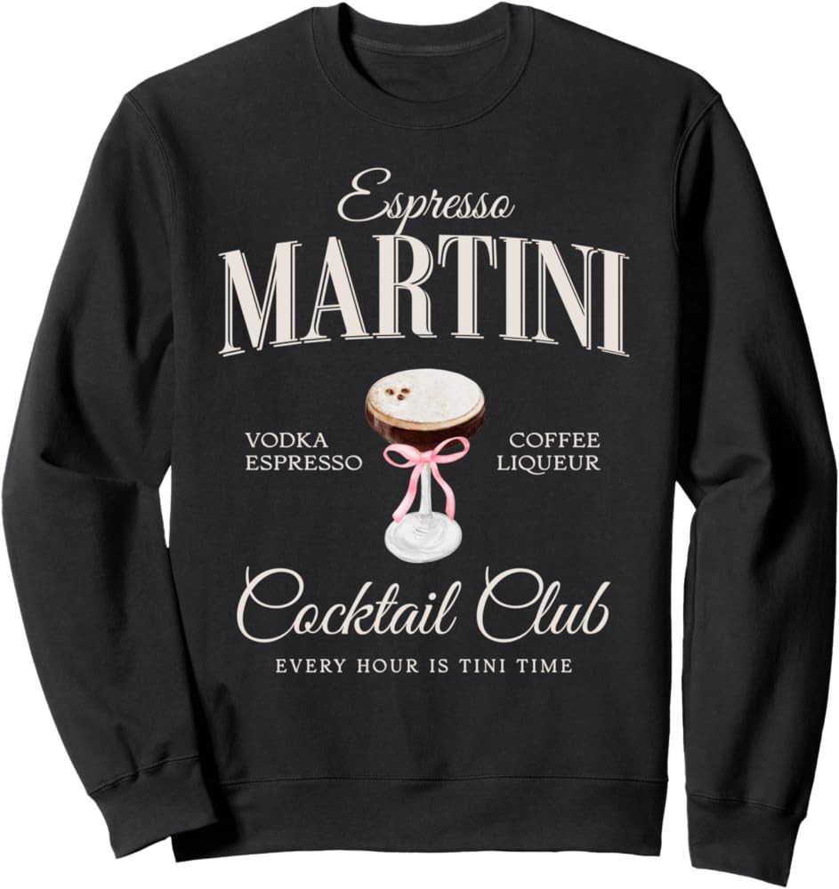 Espresso Martini Cocktail Club Social Club Coquette Women Sweatshirt | Amazon (US)