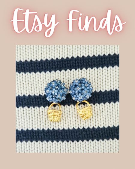 Hydrangea basket earrings from Etsy! There are SO darling! 

Preppy, gift ideas, earrings, jewelry, coastal

#LTKWedding #LTKStyleTip #LTKFindsUnder50