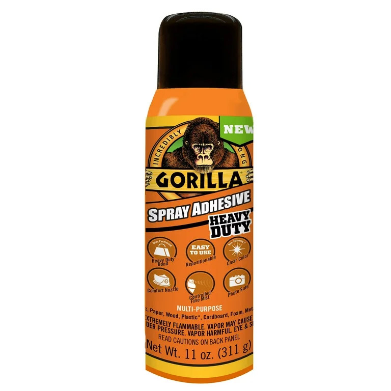 Gorilla Clear Spray Adhesive, 11 Ounce Can, New Condition | Walmart (US)