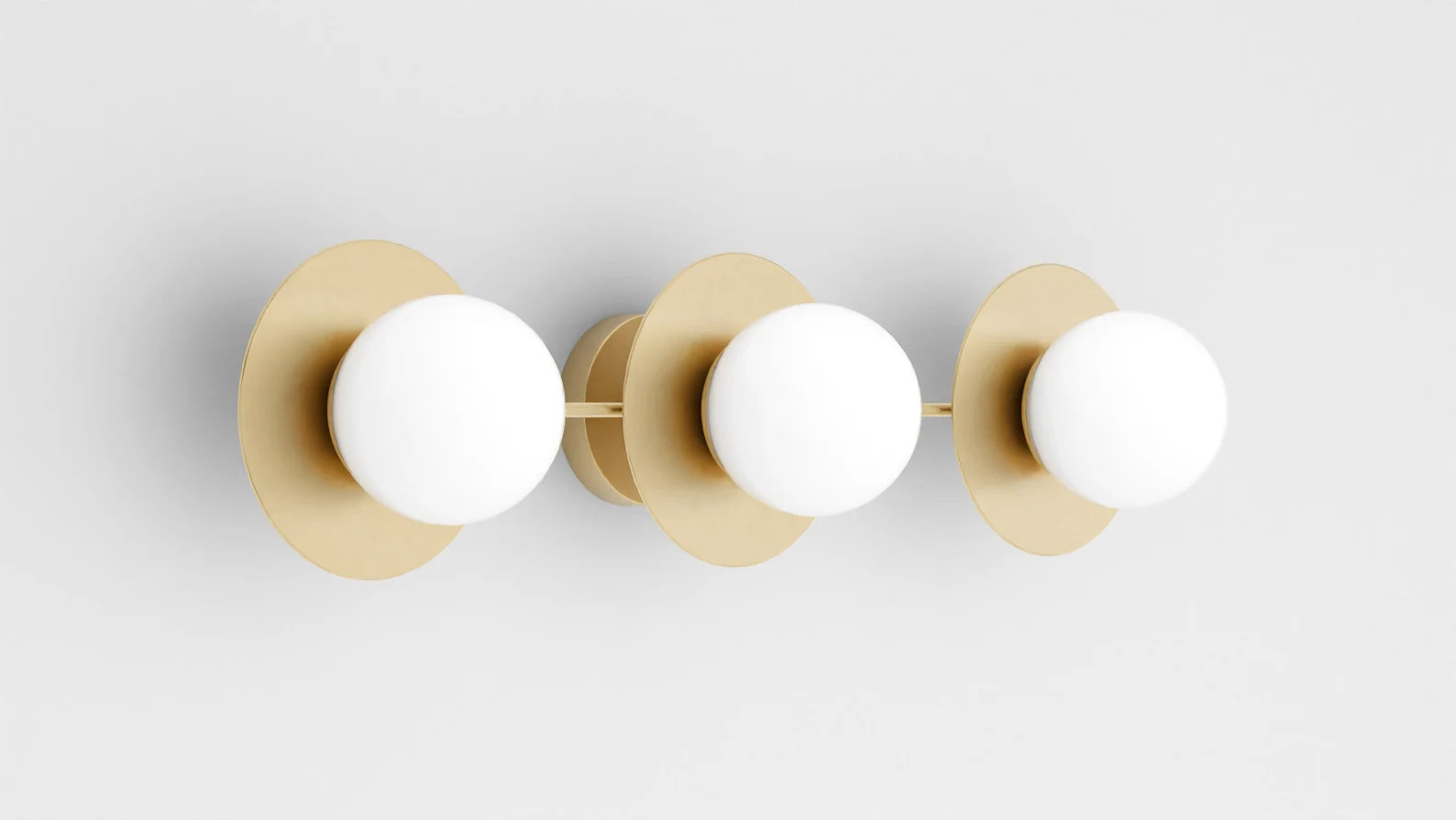 Gloss White Glass Globe Vanity Light  Triple Light Fixture  - Etsy | Etsy (US)