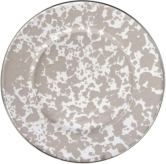 Golden Rabbit Enamelware - Taupe Swirl Pattern - 8.5 Inch Sandwich Plate | Amazon (US)