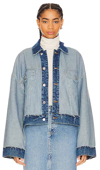 Christi Oversized Reversible Denim Jacket in Inside Out | Revolve Clothing (Global)
