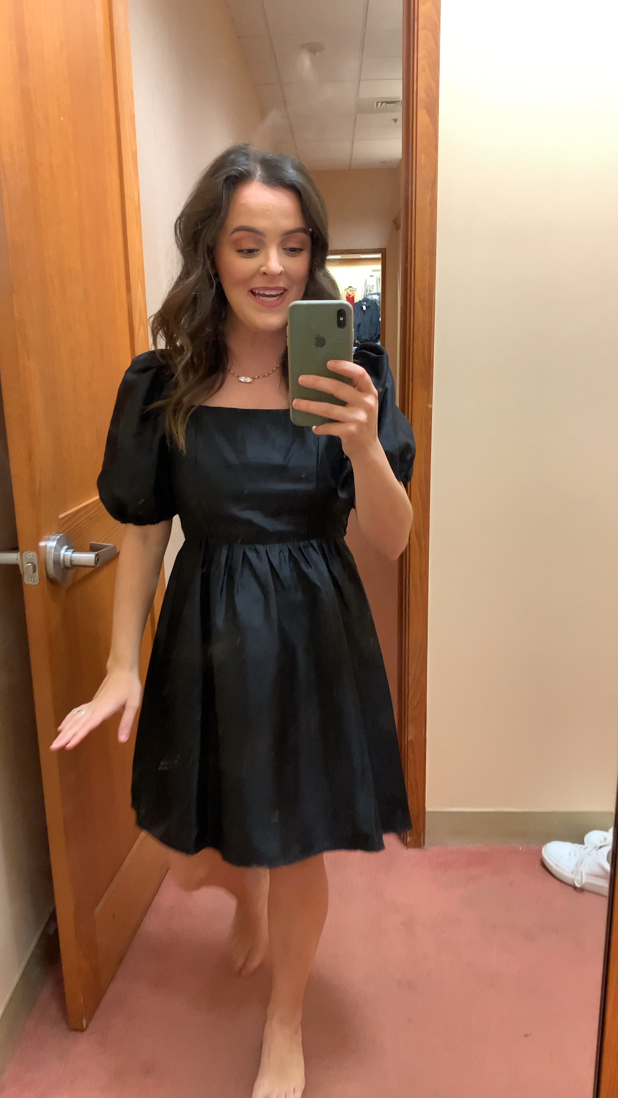 I’m 5’1” and wearing a medium in this perfect little black dress! Y’all this dress is SO cute and comfy! 

#LTKHolidaySale #LTKVideo #LTKGiftGuide