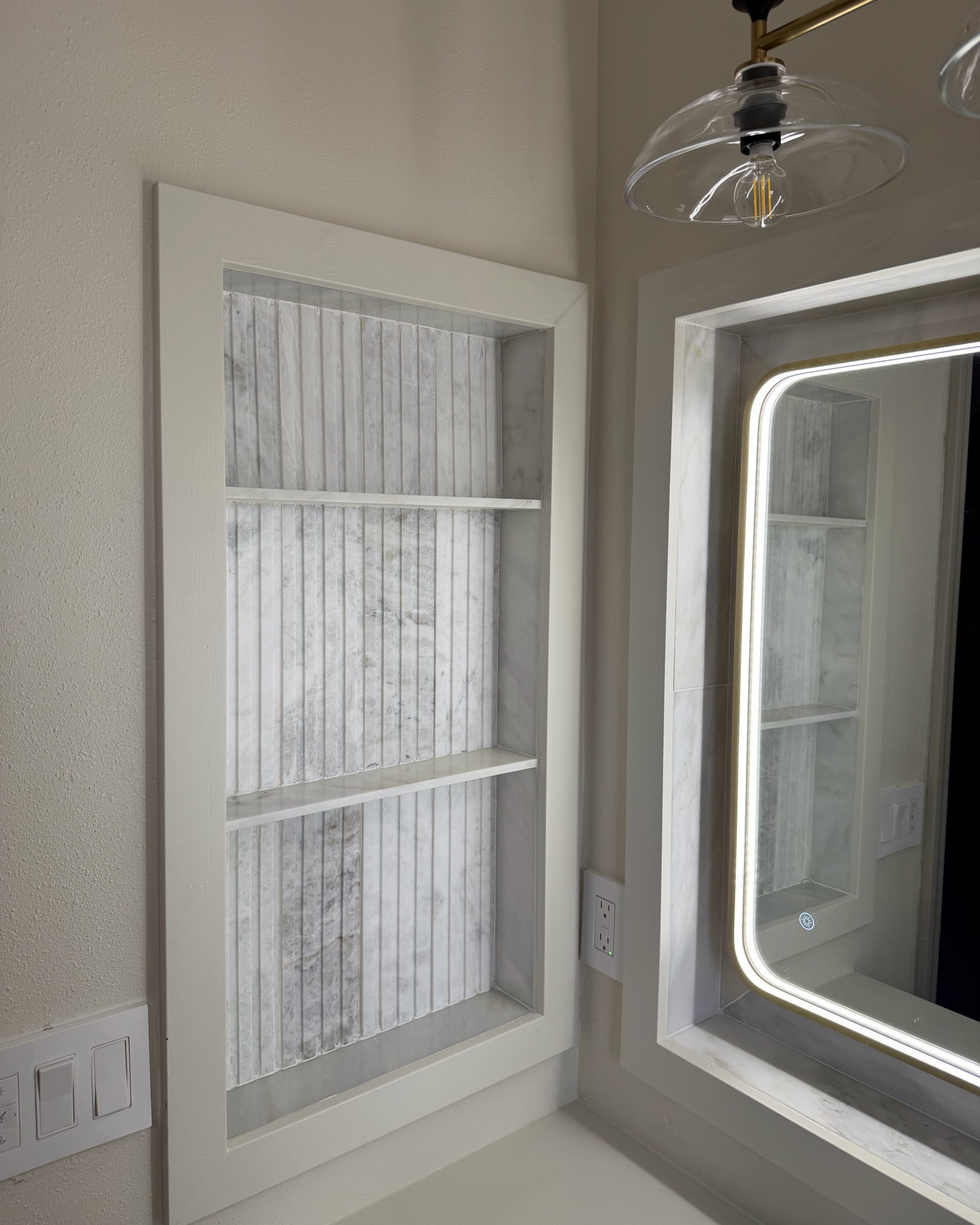 Medicine cabinet converted into a functional marble niche

#LTKHome