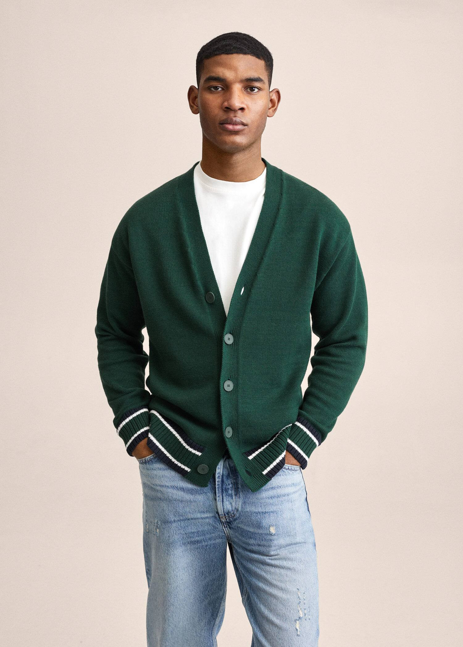 Cotton varsity cardigan | MANGO (US)