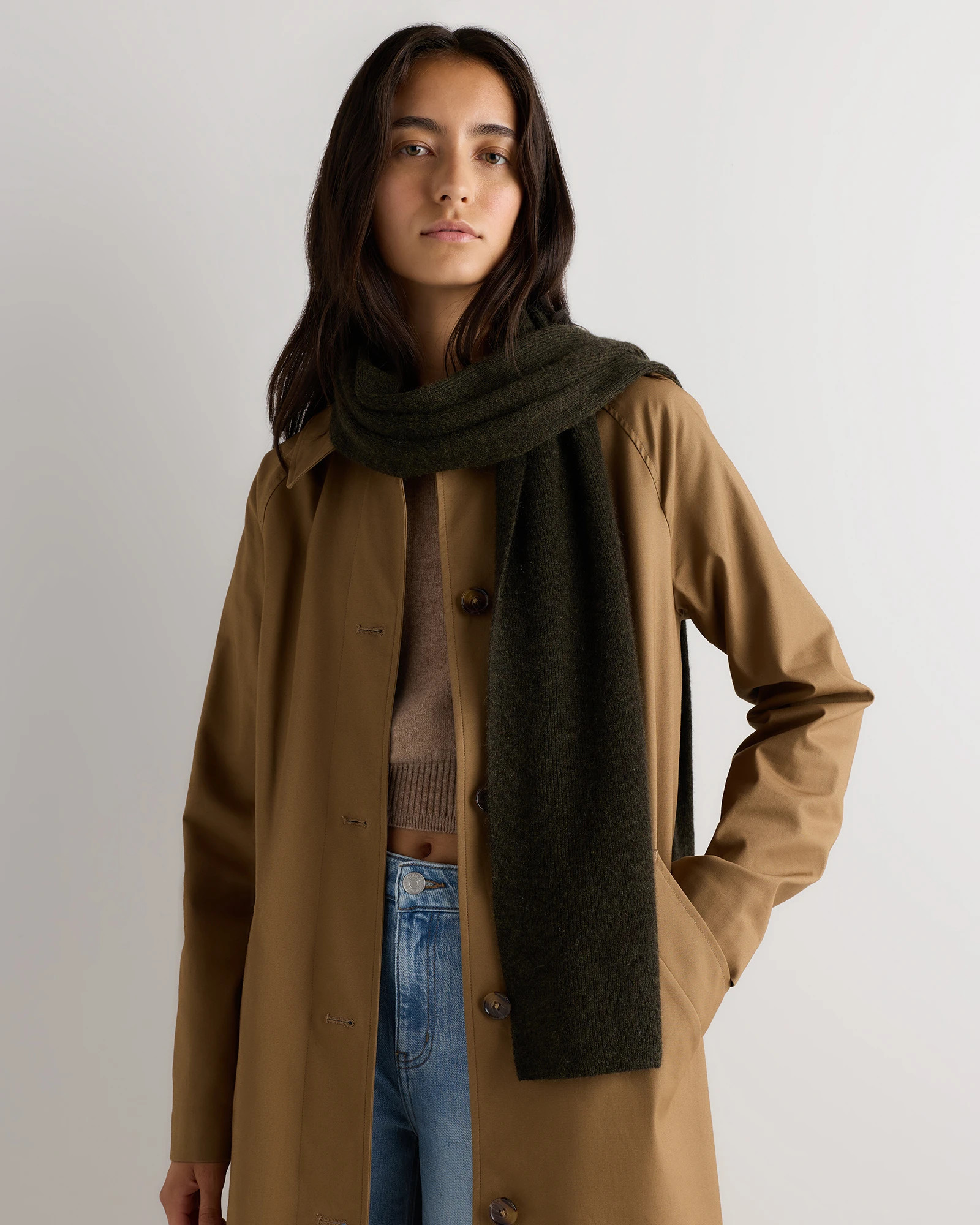 Quince | Women's Mongolian Cashmere Scarf in Heather Grey | Quince