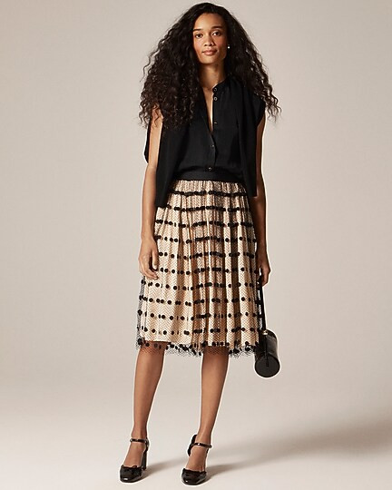 Collection layered mesh skirt with dots | J. Crew US