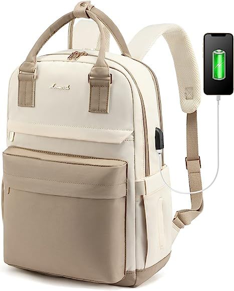 LOVEVOOK Laptop Backpack for Women 15.6 Inch Laptop Bag with USB Port, Fashion Waterproof Backpac... | Amazon (US)