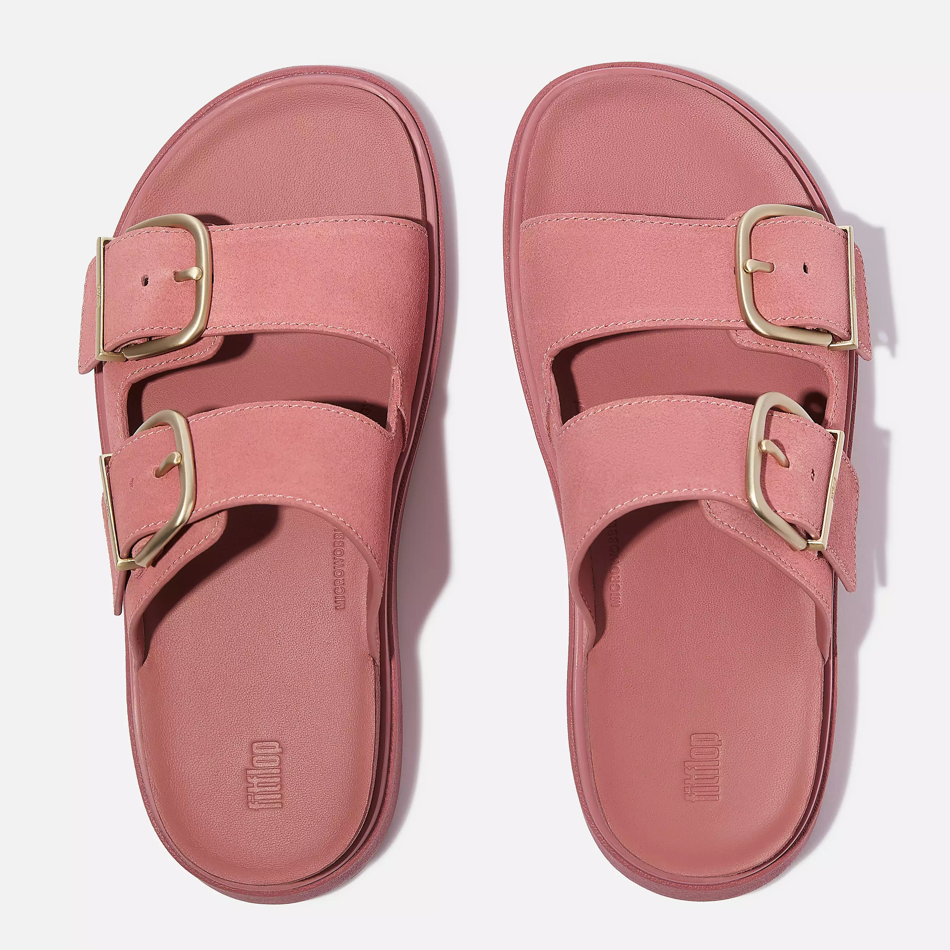 GEN-FF Buckle Two-Bar Suede Slides | FitFlop (UK)