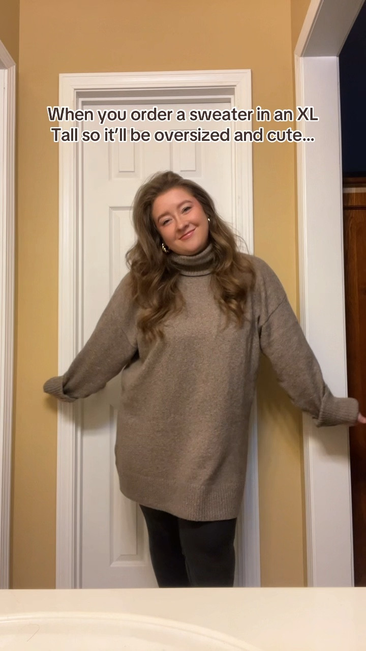 Obsessed with my new turtleneck sweater!! I just might have to get it in a different color… but maybe not in a Tall 😅 It’s SO soft and cozy and on sale!!

#LTKSaleAlert #LTKMidsize #LTKFindsUnder50
