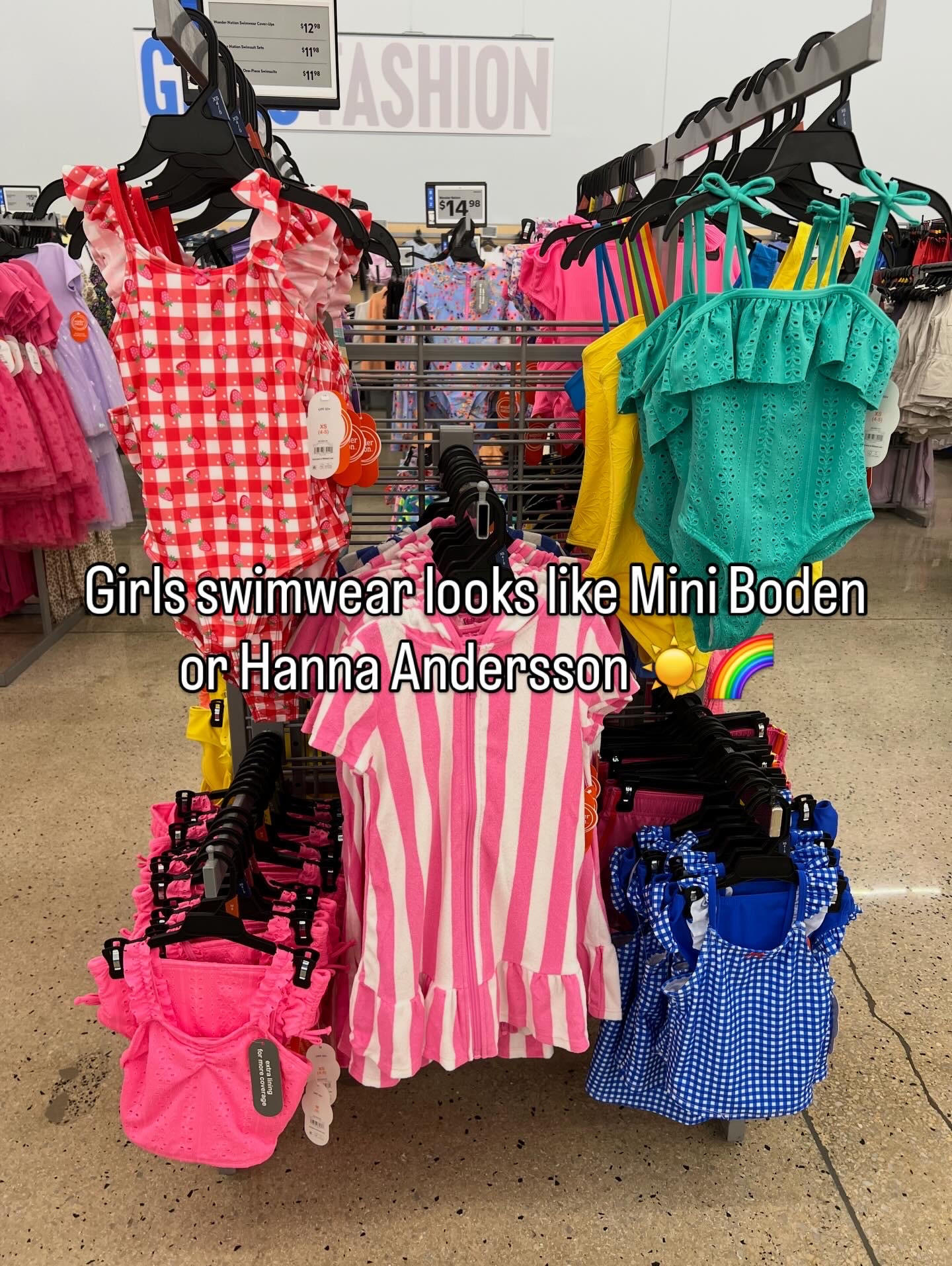 Walmart girls swimwear!