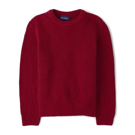 The Children's Place Boys Long Sleeve Crewneck Shaker Stitch Sweater, Sizes S-XXL | Walmart (US)
