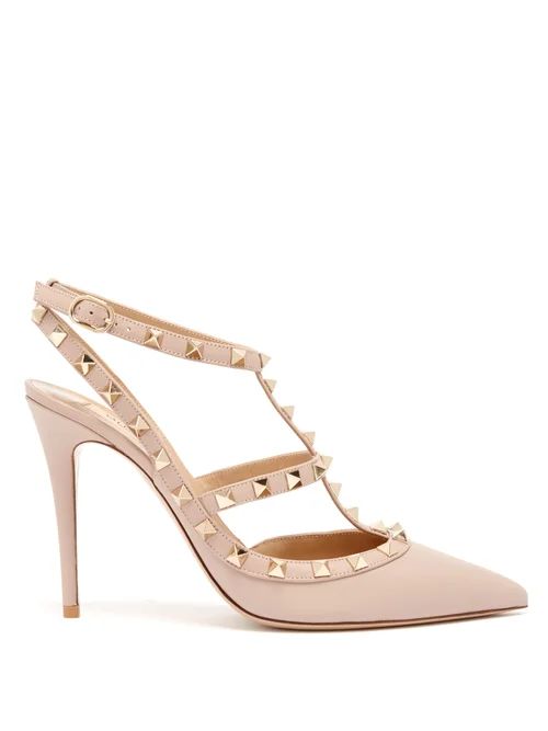Valentino - Rockstud Leather Pumps - Womens - Nude | Matches (US)